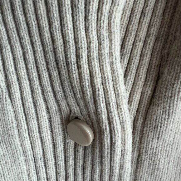 Gap Wool Cardigan with Boucle Collar - Womens Medium - Picture 3 of 8